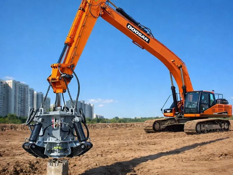 Экскаватор гусеничный длиннорукий Doosan 300 LCA со сваескусывателем 300-400