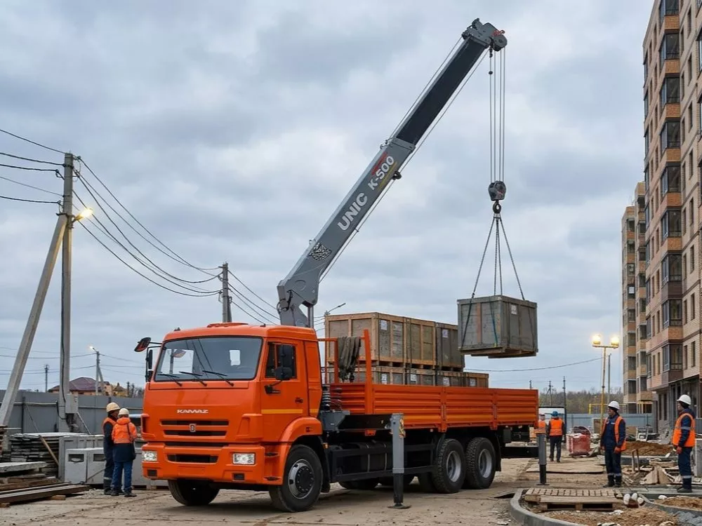 Манипулятор КМУ UNIC Ucan Super на шасси Hino