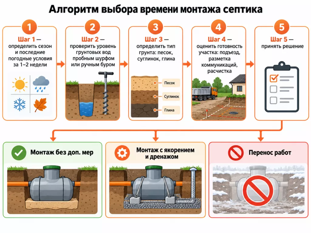 Когда лучше ставить септик
