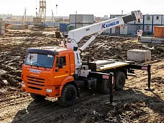 Манипулятор КМУ KANGLIM на шасси КамАЗ вездеход