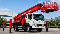 Автовышка Hyundai 40 м c раскладной металлической люлькой